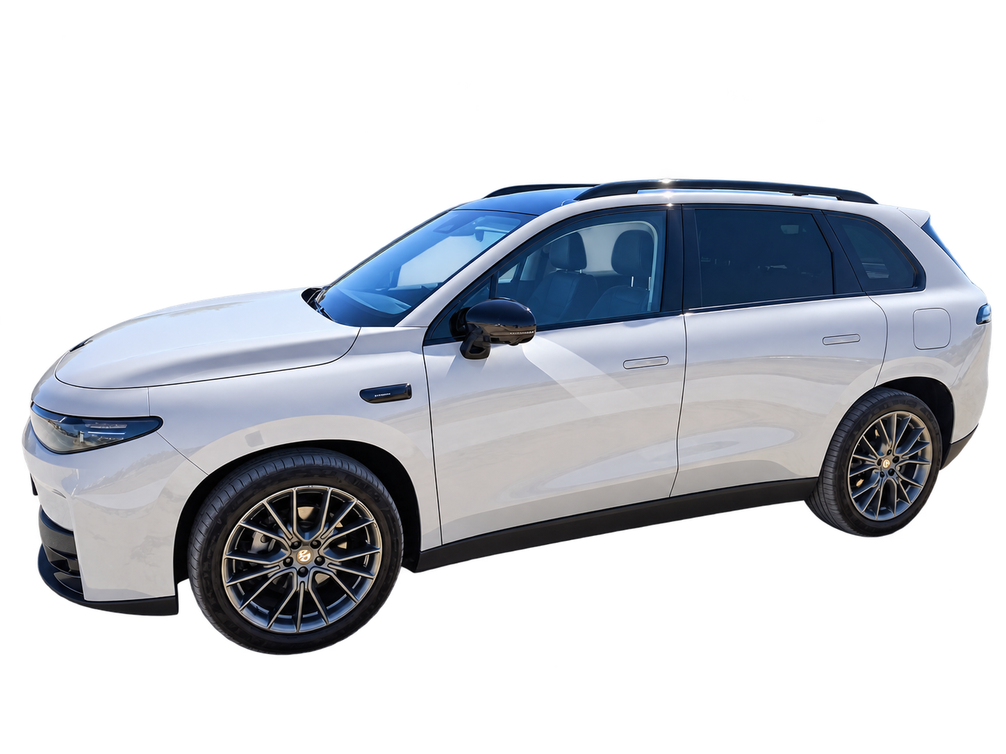 White electric SUV from MCZ Executive Transfers on a transparent background.